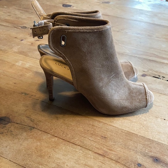New Lucky Brand Peep Toe Booties - Picture 3 of 4